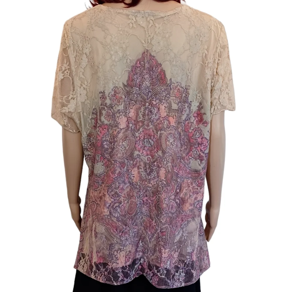 Brittany Black Boho Lace Top - Size 1X - Picture 7 of 11